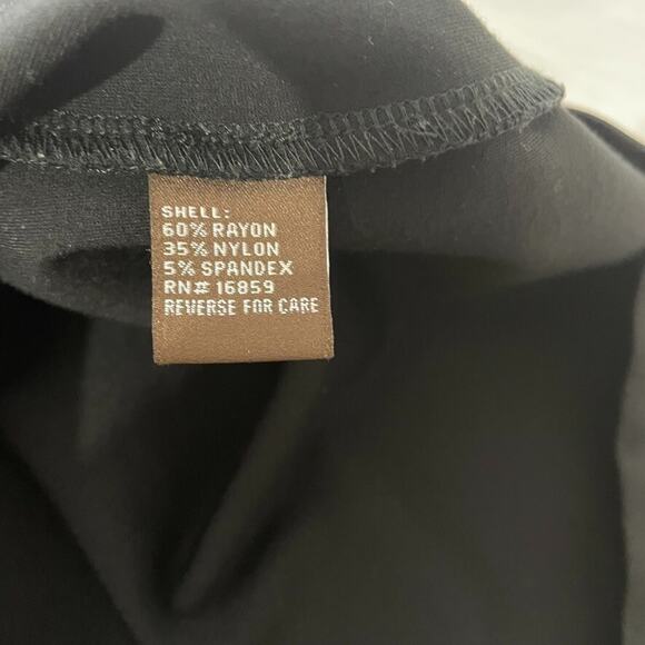 J McLaughlin Black Sheath Dress M Stretch Knit Minimalist Career Classic - Picture 4 of 7